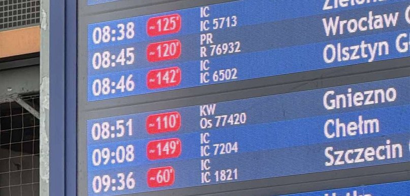 Paraliż na kolei po marznącym deszczu. Poważne opóźnienia pociągów w Wlkp