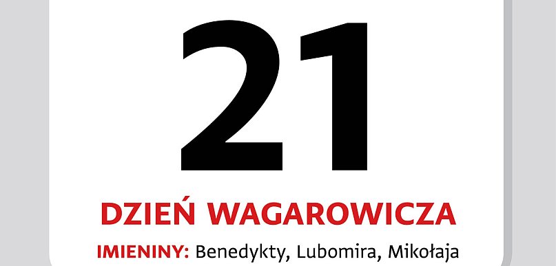 Kartka z kalendarza - 21 marca. Dzień Wagarowicza