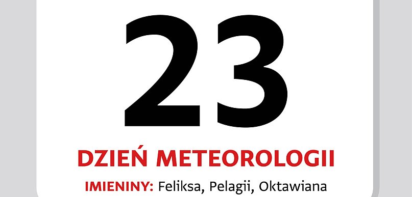 Kartka z kalendarza - 23 marca. Światowy Dzień Meteorologii