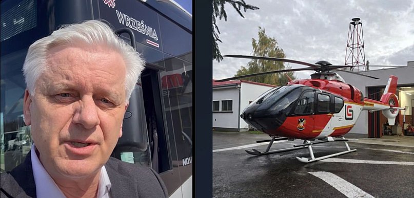 Śmigłowiec dla OSP i autobus bez kierowcy na prima aprilis