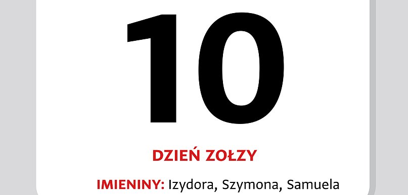 Kartka z kalendarza - 10 maja. Dzień Zołzy