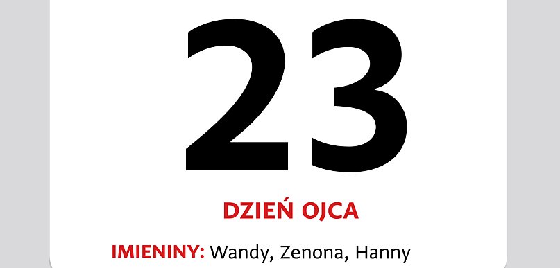 Kartka z kalendarza – 23 czerwca – Dzień Ojca