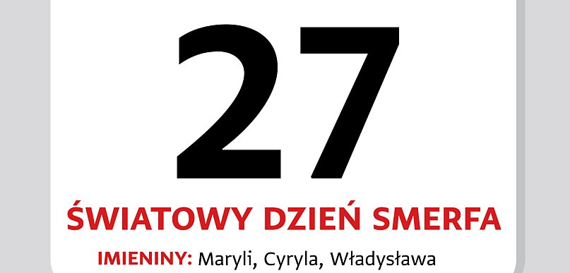 Kartka z kalendarza – 27 czerwca – Światowy Dzień Smerfa