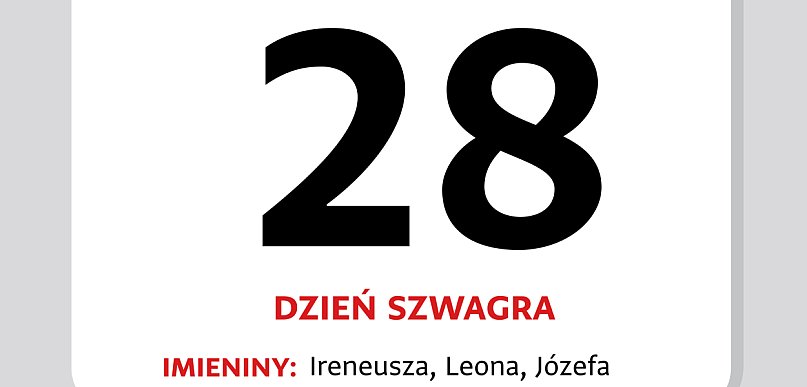 Kartka z kalendarza – 28 czerwca – Dzień Szwagra