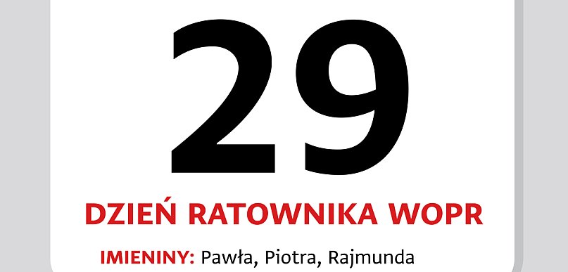 Kartka z kalendarza – 29 czerwca – Dzień Ratownika WOPR