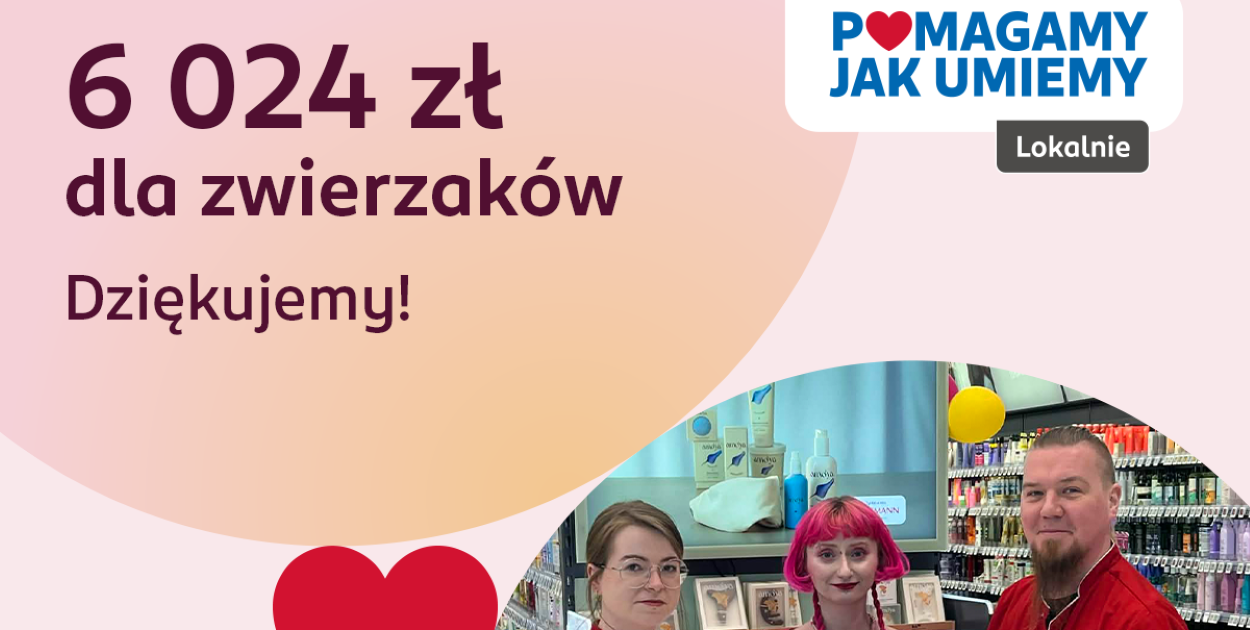 Pomagamy jak umiemy w Poznaniu: ponad 6 000 zł dla Fundacji „Głosem Zwierząt”