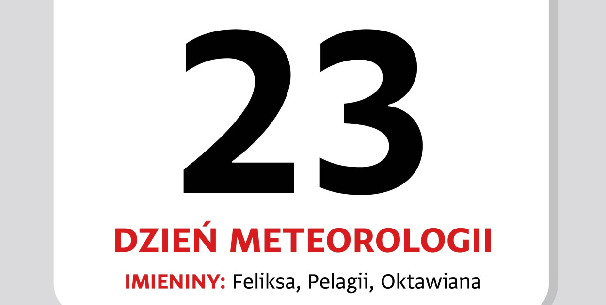 Kartka z kalendarza - 23 marca. Światowy Dzień Meteorologii