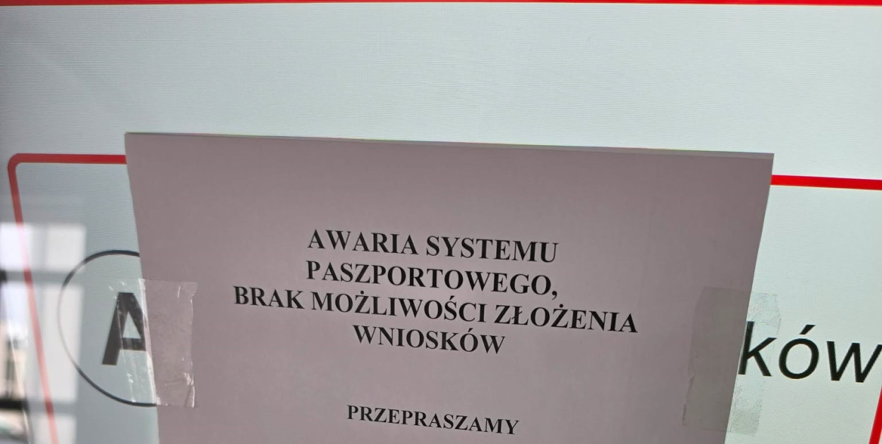Awaria w biurze paszportowym