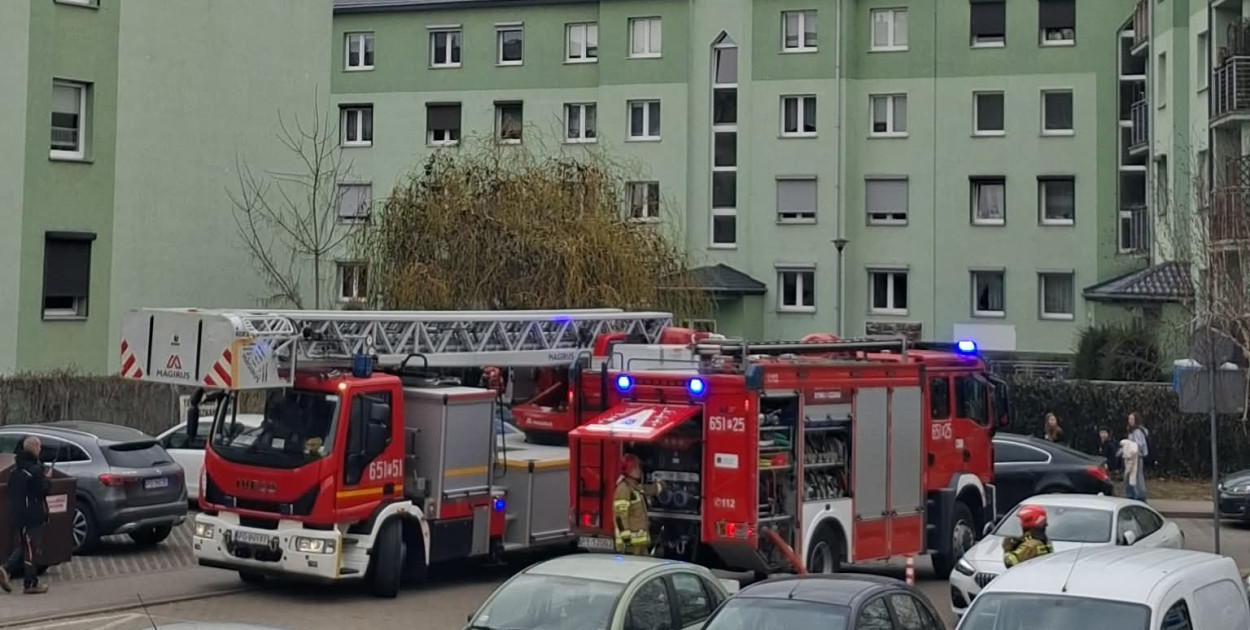 Pożar w budynku przy ul. Gnieźnieńskiej