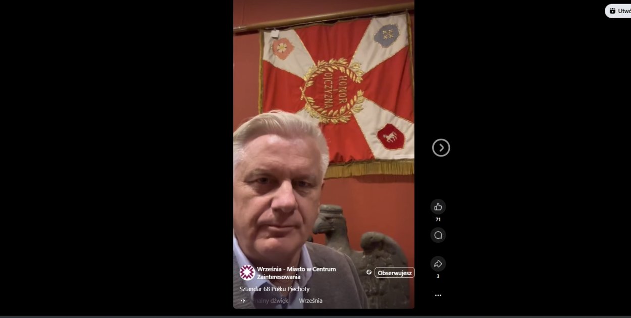 Presja ma sens. Rozmowy w sprawie sztandaru 68 pułku piechoty [WIDEO]